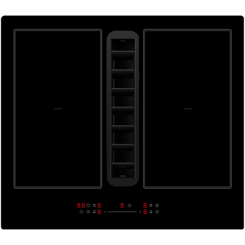 Cata UBDD60CF - Black Glass 60cm Vented Induction Hob - 4 Zone Flex - A+ Energy