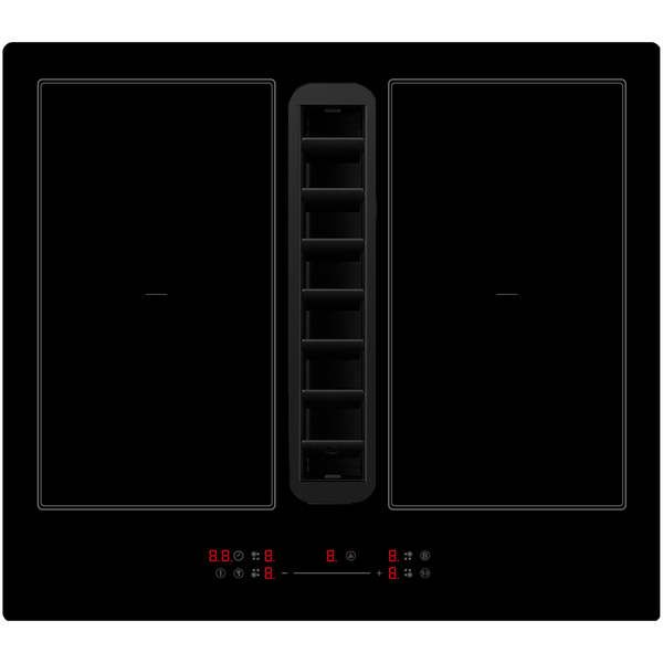 Cata UBDD60CF - Black Glass 60cm Vented Induction Hob - 4 Zone Flex - A+ Energy