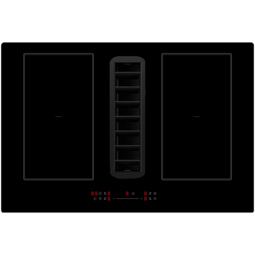 Cata UBDD77CF - Black Glass 77cm Vented Induction Hob - 4 Zone Flex - A+ Energy