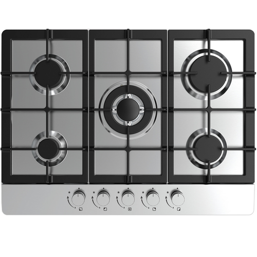 Cata UBGHDFFJ70.1 - Stainless Steel 68cm Gas Hob - 5 Burners - Display