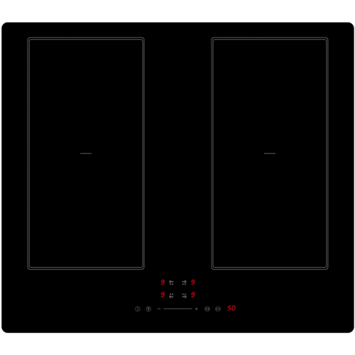 Cata UBINDFX60MS - Black Glass 60cm Induction Hob - 4 Zone Flex - 7.2kW