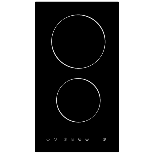 Cata UBTC30FLC - Black 30cm Domino Ceramic Hob - 2 Cooking Zones