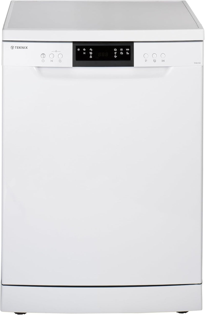 Teknix TFD616W - White Freestanding Dishwasher - E energy  **TOP CUTLERY RACK**