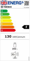 Teknix TL1435W - White Larder Fridge - F energy