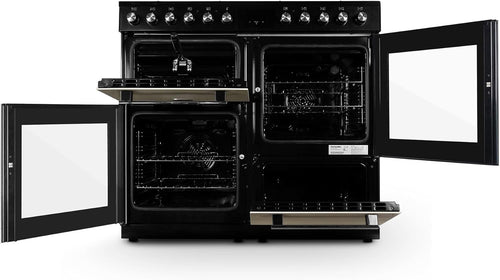 Montpellier MDFRC100C - Cream Freestanding Range Cooker - 7 Gas Burners - 2 Ovens - Display