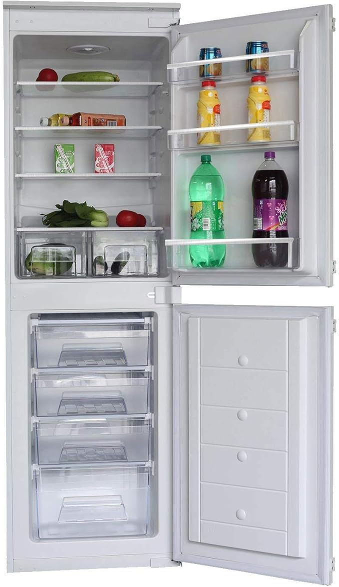 SIA RFI105/E - White 50/50 Split Built In Integrated Fridge Freezer - 240L - E energy