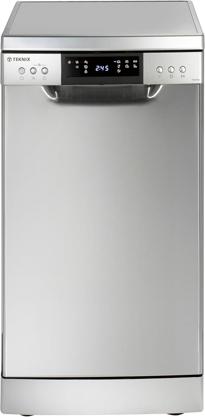 Teknix TFD455S - Stainless steel Freestanding Dishwasher - E energy - Display