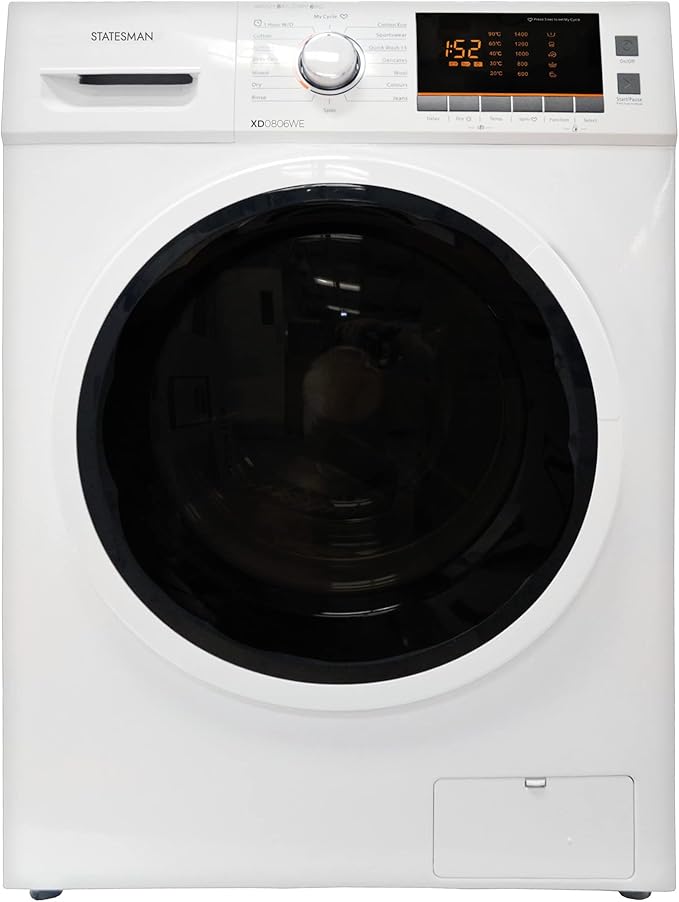 Statesman XD0806WE - White 8KG Washer Dryer - 1400 RPM - B energy