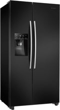 Teknix THSBS1791PLUBIX Black Steel 2 Door Side by Side Fridge Freezer - E rated Plumbed ice+water