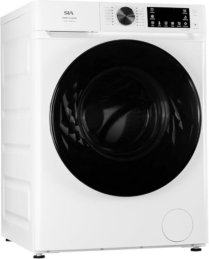 SIA SWM121400W - White 12KG Washing Machine - 1400 RPM - A energy