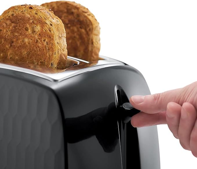 Russell Hobbs 26061 - Black 2 Slice Toaster - Extra Wide Slots - 6 Browning Levels