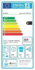 Hoover BATD H7A1TCER-80 - Anthracite & Chrome 7KG Integrated Heat Pump Tumble Dryer - WiFi Connected - A+ Energy Rating