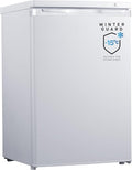 Teknix UC55F5W - White Undercounter Manual Defrost Freezer - Garage Safe - F energy- Display