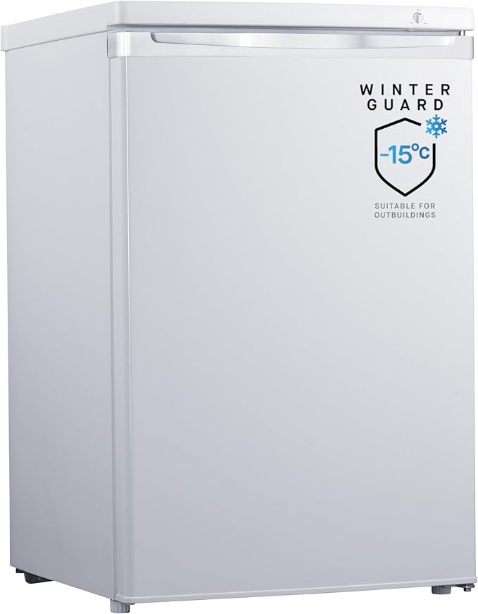Teknix UC55F5W - White Undercounter Manual Defrost Freezer - Garage Safe - F energy- Display