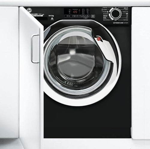 Hoover HBDS495D1ACBE-80 - Black &amp; Chrome 9KG Washer Dryer - 1400 RPM - E energy