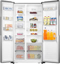 Teknix THSBS1791PX - Silver American Frost Free Fridge Freezer - E energy