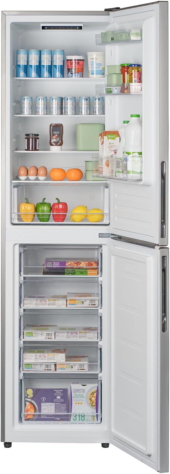 SIA SFF20050SE - Silver Fridge Freezer - 302L Capacity - 60/40 Split - E Energy Rating