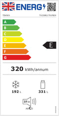 Teknix TX2SBS1791PBIX - Stainless Steel American Fridge Freezer - 523L - E Energy Rating
