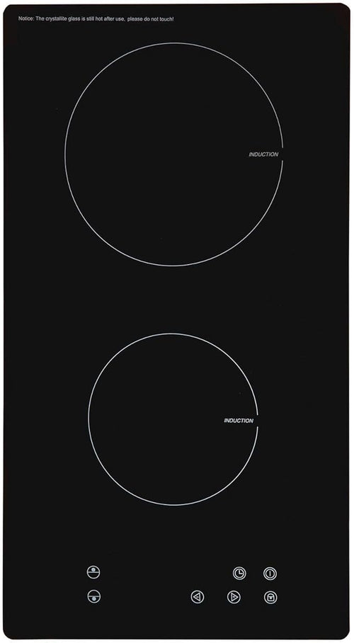 SIA INDH30BL - Black Domino Induction Hob - 2 Zones - 3.5 kW