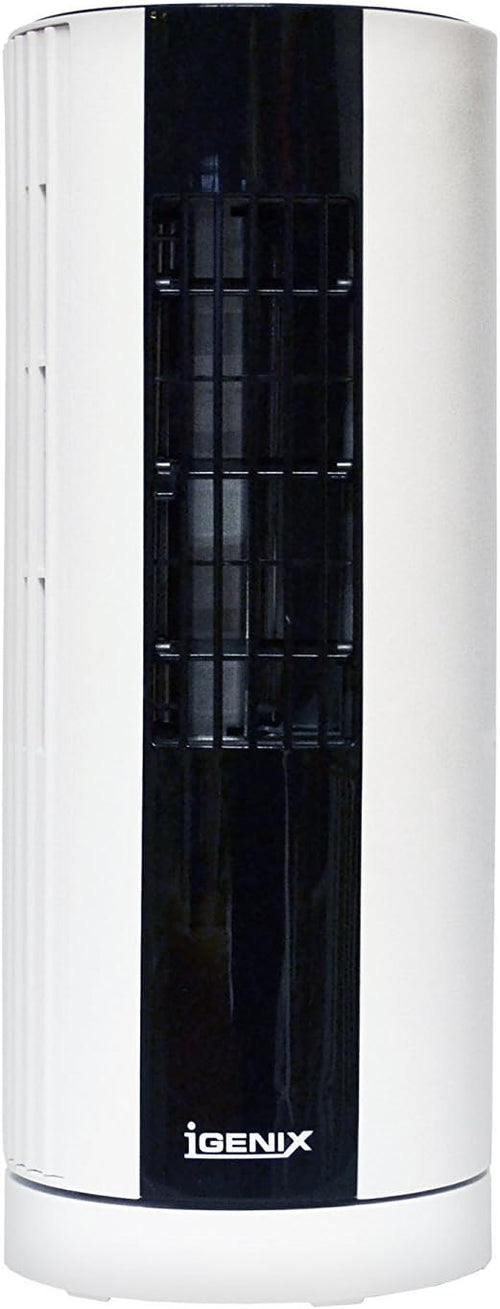 Igenix DF0021 - White/Black 12 Inch Tower Fan - 3 Speeds - 7 Hour Timer