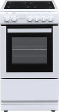 Statesman C050ESCW - White 50cm Single Cavity Electric Cooker - 4 Hot Plates - A Energy