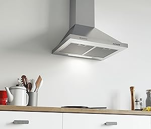Hoover HCE160N - Black Chimney Hood - 63dB - 60cm - C Energy