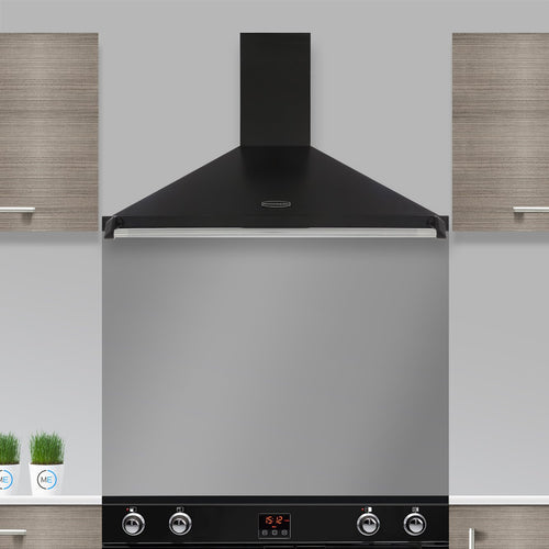Rangemaster Classic CLAHDC90BC - Black/Chrome 90cm Chimney Cooker Hood - D Energy