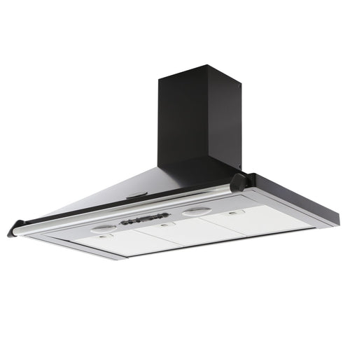 Rangemaster Classic CLAHDC90BC - Black/Chrome 90cm Chimney Cooker Hood - D Energy
