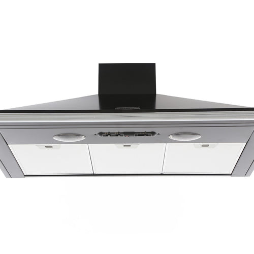 Rangemaster Classic CLAHDC90BC - Black/Chrome 90cm Chimney Cooker Hood - D Energy