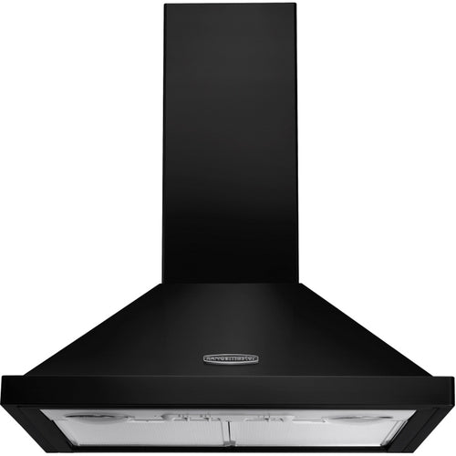Rangemaster LEIHDC60BC - Black/Chrome 60cm Chimney Hood - D Energy Rated