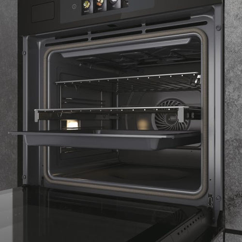 Haier HWO60SM6TS9BH - Black 70L Single Oven - Steam Series 6 - A+ Energy