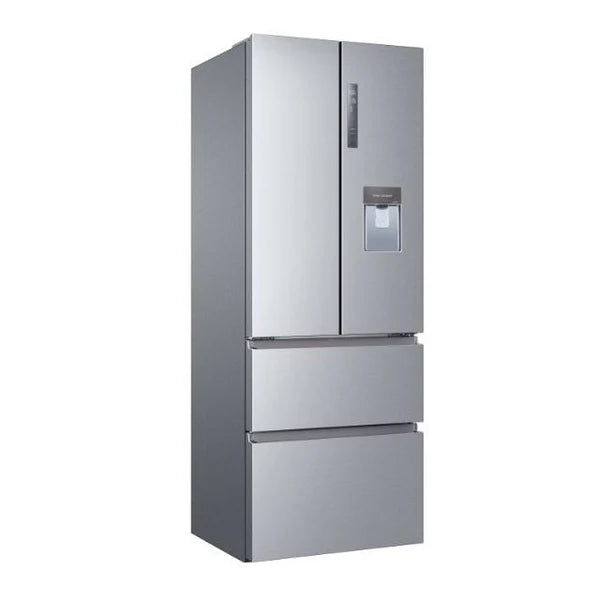 Haier HFR5719EWMP - Platinum Inox American Fridge Freezer - 444L Total Capacity - E Energy