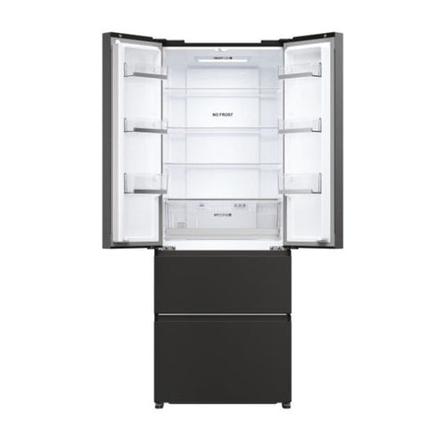 Haier HFR5719ENPB - Slate Black American Fridge Freezer - 446L - E energy