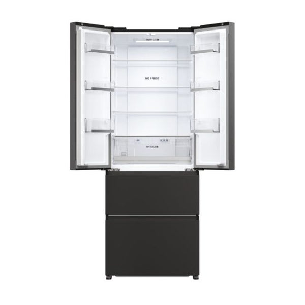 Haier HFR5719ENPB - Slate Black American Fridge Freezer - 446L - E energy