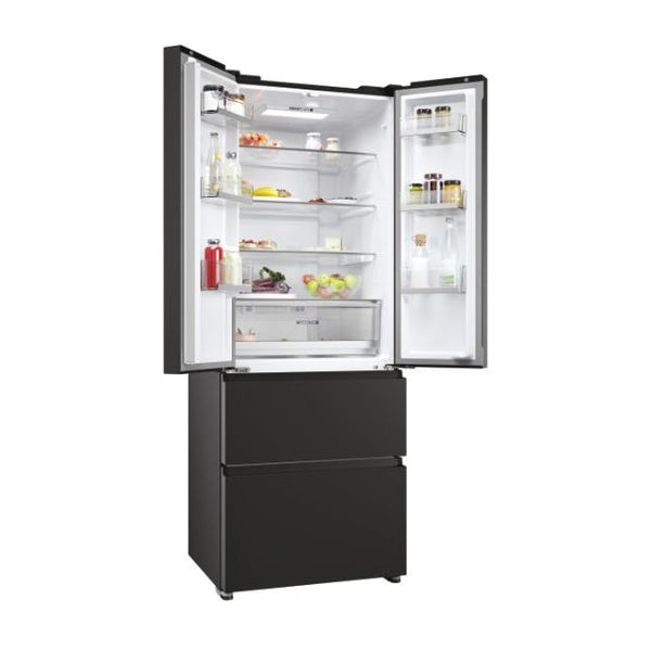 Haier HFR5719ENPB - Slate Black American Fridge Freezer - 446L - E energy
