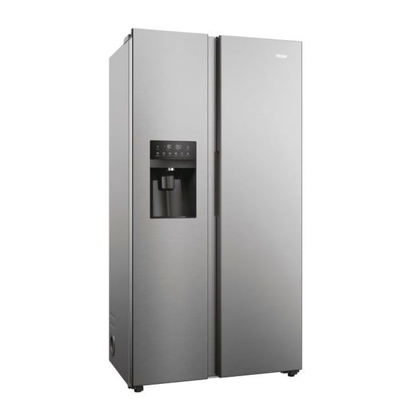 Haier HSR5918DIMP - Platinum Inox American Fridge Freezer - 511L - D Energy Rating