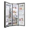Haier HSW79F18DIPT - Slate Black Plumbed In American Fridge Freezer - 601L - D Energy Rating
