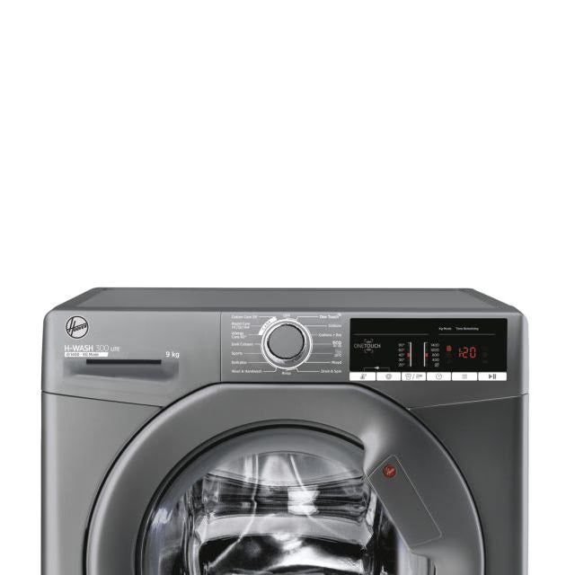 Hoover H3W 49TAGG4/1-80 - Graphite Freestanding 9KG Washing Machine - 1400 RPM - B energy