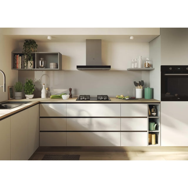 Hoover HVG6K3B - Black 60cm Gas Hob - 4 Burners - Flame Safety