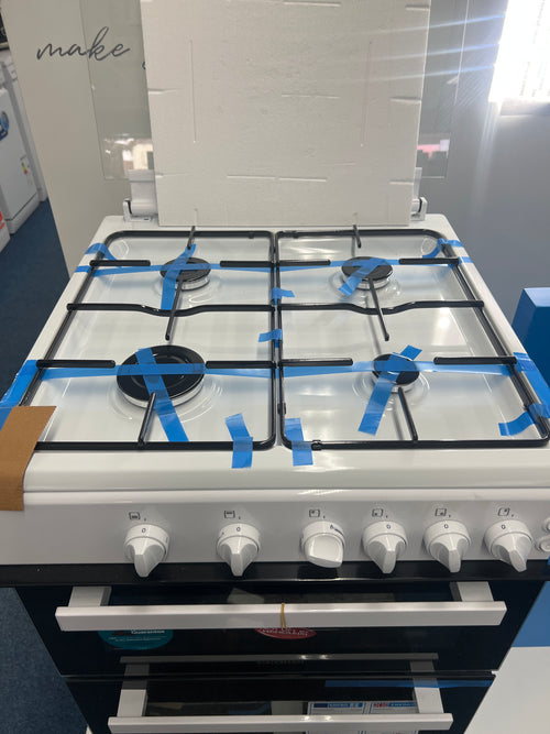 Statesman GDL60W2 - White 4 Zone Gas Cooker - Manual cleaning - A+ energy - Unboxed