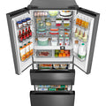 Midea MDRF692FIE46 - Inox 516L American Fridge Freezer - French Door & Freezer Drawer - No Frost - E Energy