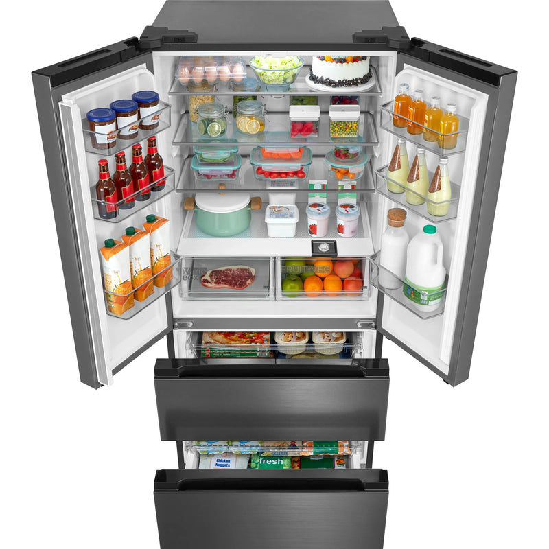 Midea MDRF692FIE46 - Inox 516L American Fridge Freezer - French Door & Freezer Drawer - No Frost - E Energy