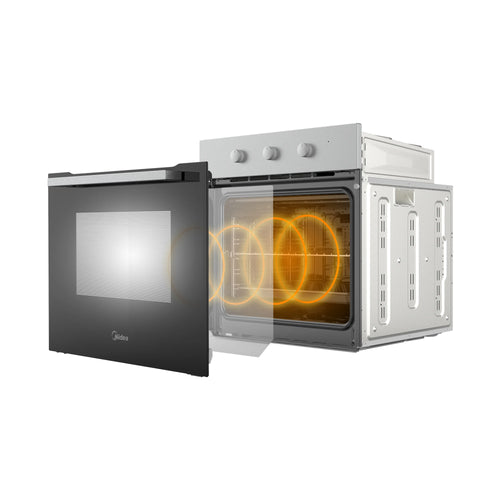 Midea MBO65M90M1-SS - Stainless Steel Built-In Electric Single Oven - 70L - A Energy