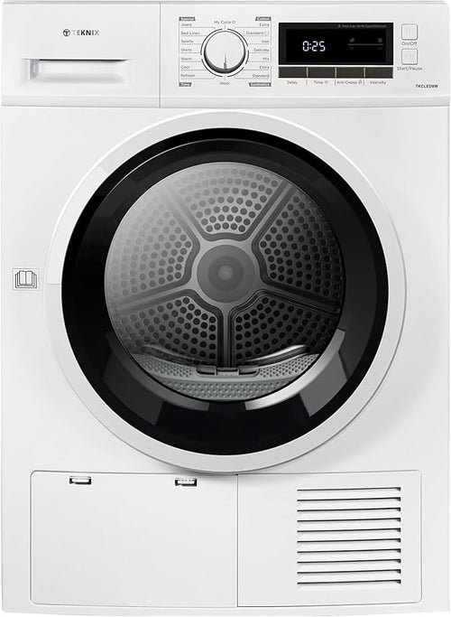 Teknix TK2CLED8W - White 8KG Condenser Tumble Dryer - Freestanding - B Energy Rating