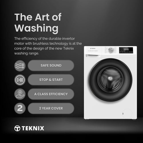 Teknix TK2W714HW - White 7KG Washing Machine - 1400 RPM - A energy - Display