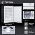 Teknix UC55F5S - Silver Undercounter Freezer - Garage Safe - 91 Litres - E Energy