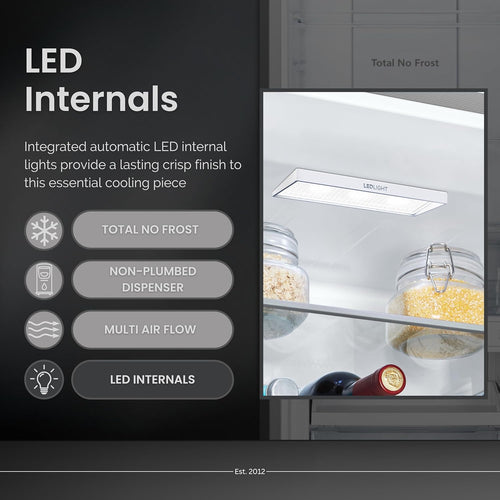 Teknix FFH1825WW/E - White Freestanding 50/50 Frost Free Fridge Freezer - E energy