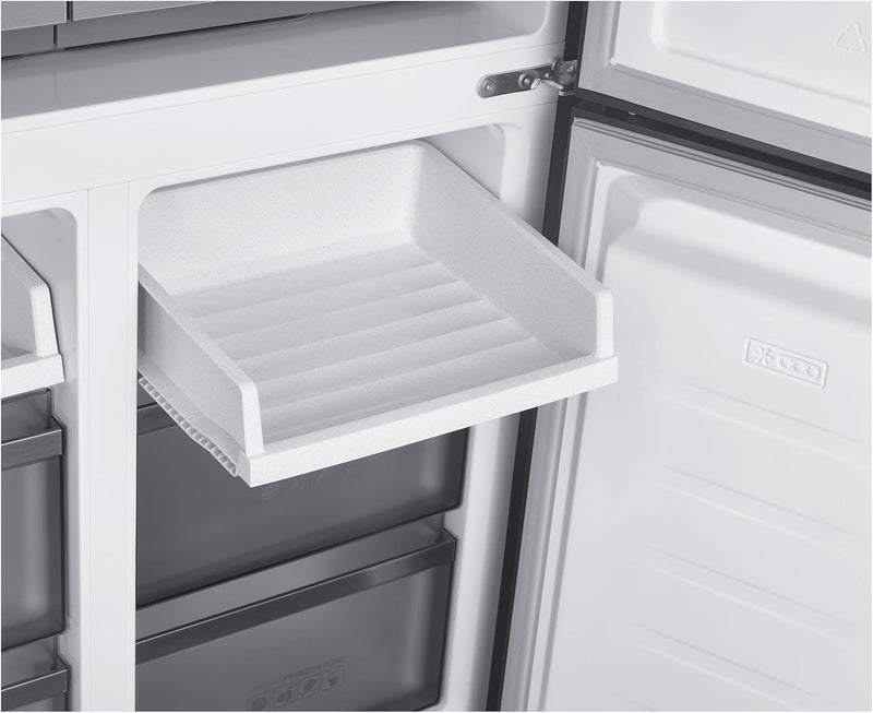 Teknix TMD19091SIBI - Dark Inox American Fridge Freezer - 503L Capacity - E Energy Rating