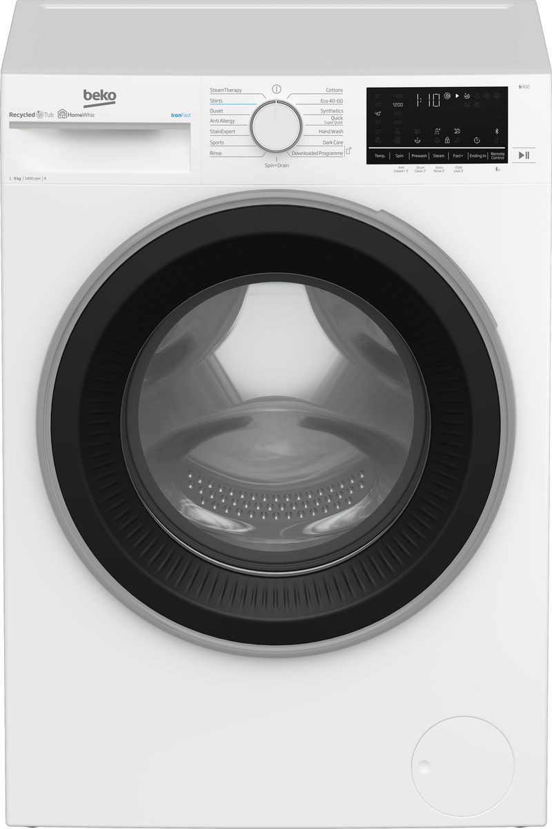 Beko B3W5941I - White 9KG Washing Machine - 1400 RPM - A energy