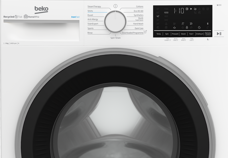 Beko B3W5941I - White 9KG Washing Machine - 1400 RPM - A energy